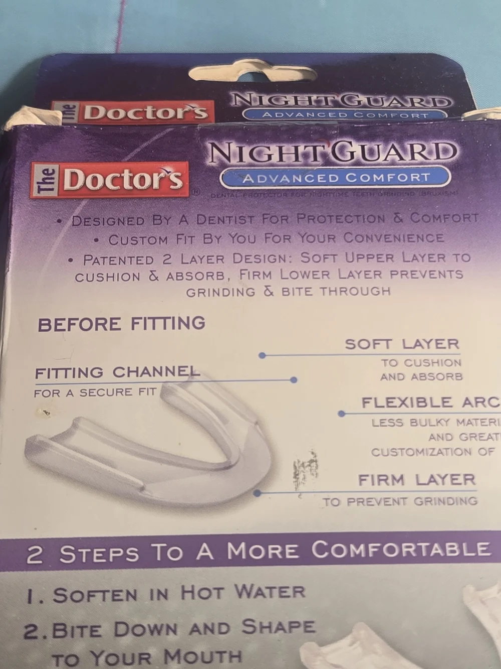 NightGuard Advanced Comfort - Purple/White Dental Protector